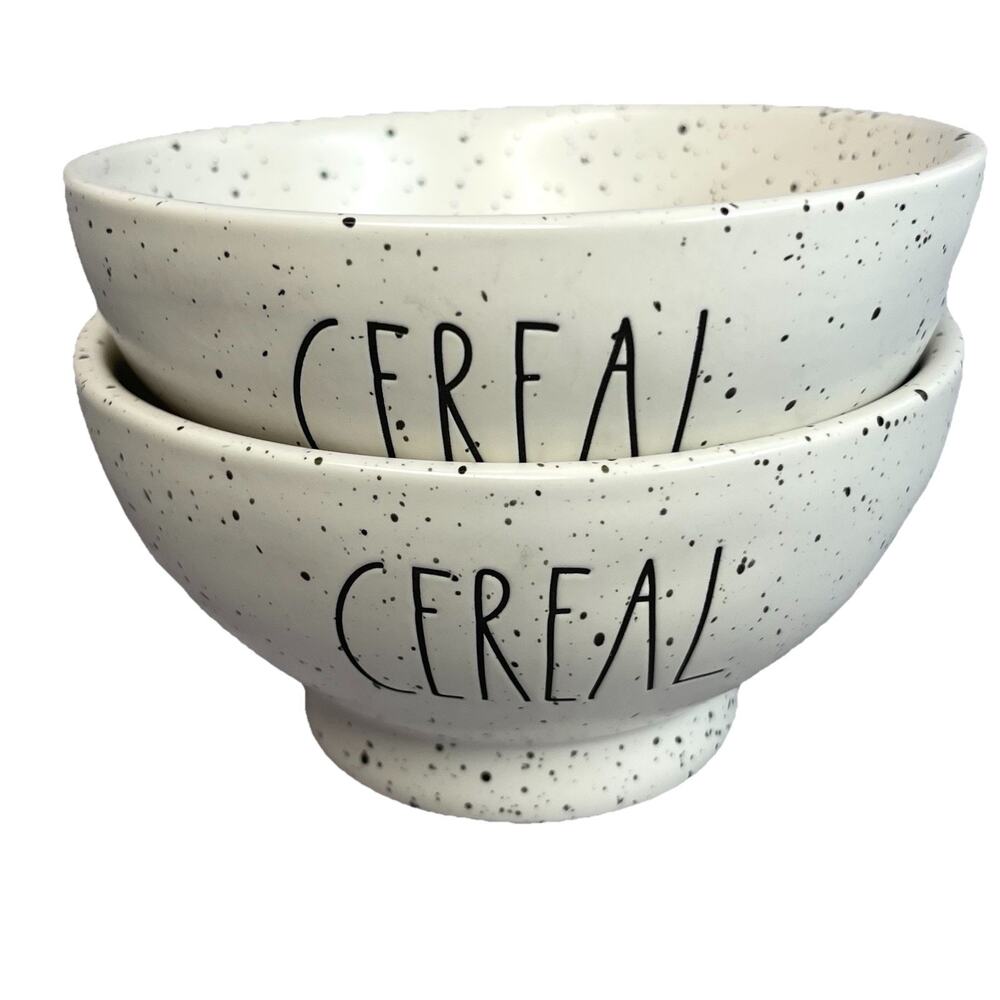 Rae Dunn Speckled Cereal Bowls Artisan Collection Magenta Stoneware Set of 2